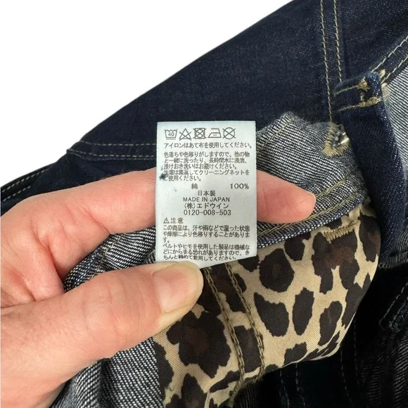 EDWIN | Something Workwear Japanese Denim 100% Cotton Dark Wash Overalls Small - Picture 4 of 10